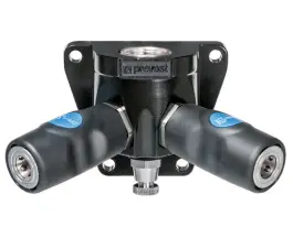 APPLIQUE MURALE FEMELLE COMPOSITE 2 RACCORDS ET PURGE MANUELLE PROFIL ISO 6150B PREVOST