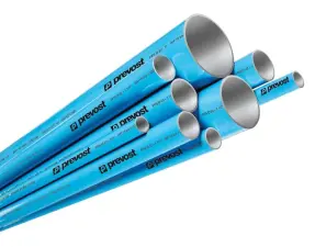 TUBE RIGIDE ALUMINIUM BLEU POUR RESEAUX D'AIR COMPRIME PIPING SYSTEM PREVOST