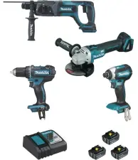 PACK 4 OUTILS 18V DLX4080TX1 MAKITA