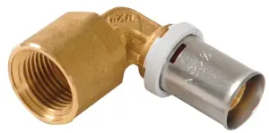 RACCORD A SERTIR MULTICOUCHE COUDE 90° FEMELLE FIXE FLUXO NICOLL