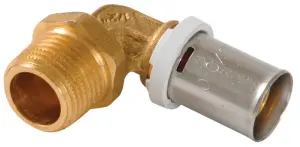 RACCORD A SERTIR MULTICOUCHE COUDE 90° MALE FIXE FLUXO NICOLL