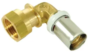 RACCORD A SERTIR MULTICOUCHE COUDE 90° FEMELLE ECROU TOURNANT FLUXO NICOLL
