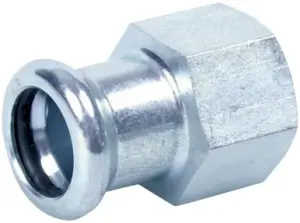 RACCORD MIXTE A SERTIR INOX 316L (1.4404) / FEMELLE A VISSER