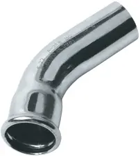 COUDE A SERTIR 45° INOX 316L (1.4404) MALE FEMELLE 