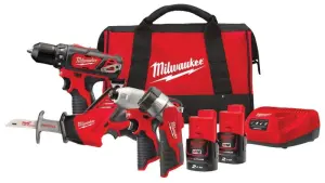 PACK MULTIMACHINES 4 OUTILS M12 BPP4A MILWAUKEE 4933441240