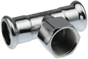 TE MIXTE FEMELLE A SERTIR ACIER ELECTRO-ZINGUE A VISSER