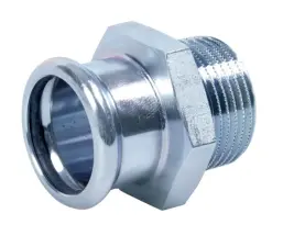 RACCORD A SERTIR ACIER ELECTRO-ZINGUE MALE A VISSER