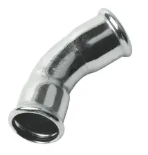 COUDE A SERTIR 45° ACIER ELECTRO-ZINGUE FEMELLE FEMELLE