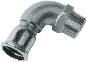 COUDE A SERTIR 90° ACIER ELECTRO-ZINGUE FEMELLE MALE A VISSER