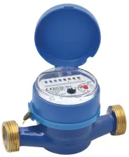 COMPTEUR DIVISIONNAIRE EAU FROIDE A JET UNIQUE LAITON A VISSER CADRAN SEC ORIENTABLE ACS CGR
