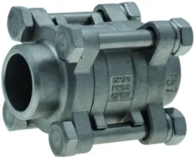 CLAPET ANTI-RETOUR A DISQUE INOX 316 3 PIECES A SOUDER BW PN63 DESP CGR