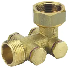 CLAPET ANTI-POLLUTION LAITON COUDE ECROU TOURNANT NF ACS WATTS