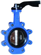 VANNE A PAPILLON FONTE GL A OREILLES TARAUDEES ET POIGNEE CADENASSABLE PN10/PN16 CGR