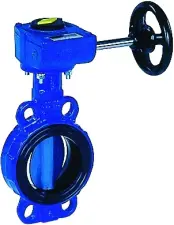 VANNE PAPILLON FONTE GJS SYLAX AVEC DEMULTIPLICATEUR SOCLA ACS