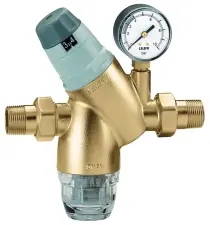 REDUCTEUR DE PRESSION A SIEGE COMPENSE ET FILTRE INCORPORE LAITON MALE ACS