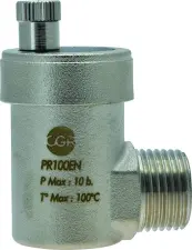 PURGEUR AUTOMATIQUE LAITON NICKELE EQUERRE A BOUCHON HYGROSCOPIQUE CGR