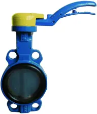 VANNE A PAPILLON FONTE FGS A OREILLES DE CENTRAGE POIGNEE CADENASSALE PN6/PN10/PN16 SYLAX GAZ SOCLA