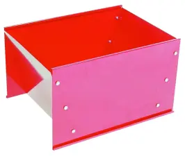 BAC A SABLE INCENDIE + COUVERCLE EPOXY ROUGE