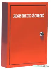 ARMOIRE POUR REGISTRE DE SECURITE INCENDIE TOLEEPOXY ROUGE