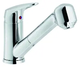 MITIGEUR EVIER MONOTROU BEC ORIENTABLE ET DOUCHETTE NF TIMER NOBILI TR27117CR