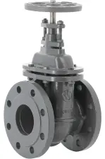 VANNE A PASSAGE DIRECTE FONTE A BRIDES PN10 ECARTEMENT DIN