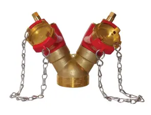 ROBINET DE PRISE POUR COLONNES SECHES DOUBLE A CARRE