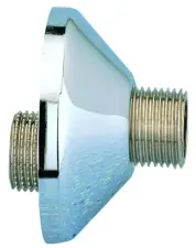 RACCORD MURAL AVEC ROSACE LAITON CHROME EXCENTRE MALE MALE