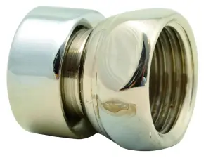 RACCORD SANITAIRE LAITON CHROME FEMELLE FEMELLE ECROU TOURNANT