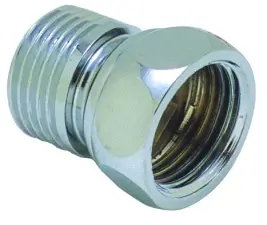 RACCORD SANITAIRE LAITON CHROME MALE FEMELLE ECROU TOURNANT