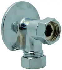 APPLIQUE SANITAIRE LAITON CHROMEE FEMELLE ECROU TOURNANT MALE A ECROU CB