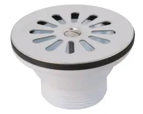 BONDE EVIER PLASTIQUE A GRILLE SANS TROP PLEIN NF NICOLL 0204005