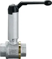 ROBINET A BOISSEAU SPHERIQUE LAITON FEMELLE/FEMELLE POIGNEE NOIRE ET COL ALLONGE PN80 DESP KOSMOS EFFEBI