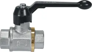 ROBINET A BOISSEAU SPHERIQUE LAITON FEMELLE/FEMELLE POIGNEE NOIRE PN100 DESP DCGW TOTAL EFFEBI