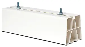 2 SUPPORTS DE CLIMATISATION EN PVC BLANC POUR UNITE EXTERIEURE