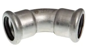 COUDE A SERTIR 45° INOX 304 (1.4301) FEMELLE FEMELLE XPRESS