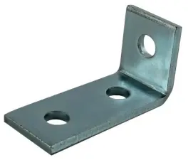 EQUERRE 90° 3 TROUS ELECTRO-ZINGUEE POUR PROFIL STRUT ET C