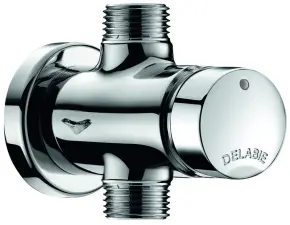 ROBINET TEMPORISE DROIT POUR URINOIR LAITON CHROME DELABIE TEMPOSTOFT2 777800