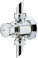 ROBINET ELECTRONIQUE TEMPORISE DROIT POUR URINOIR COLLECTIVITE LAITON MASSIF CHROME ACS NF PRESTO P50 38022