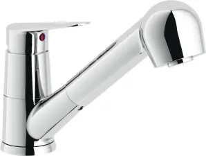 MITIGEUR EVIER MONOTROU BEC ORIENTABLE ET DOUCHETTE NF BLUES NOBILI BS101127CR