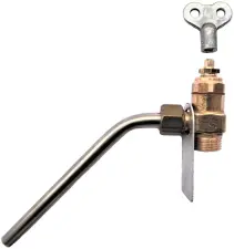 ROBINET PRISE ECHANTILLON FLAMMABLE LAITON/INOX ACS GRK