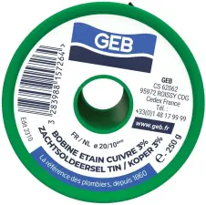 BOBINE ETAIN/CUIVRE POUR BRASURE TENDRE ACTIFIL GEB