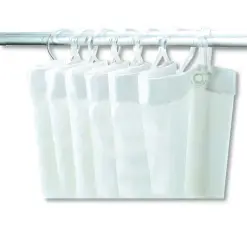 RIDEAU DE DOUCHE PVC BLANC DELABIE 1382 1386