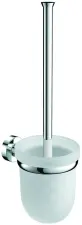 PORTE BALAI BROSSE COMPLET MURAL POUR WC EN METAL CHROME