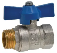 ROBINET A BOISSEAU SPHERIQUE ACS MF A MANETTE BLEUE OPTIEMMFB