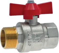 ROBINET BOISSEAU SPHERIQUE A PRESSE ETOUPE ACS MF A MANETTE PRESSOEMMF