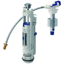 ENSEMBLE MECANISME DE CHASSE ET ROBINET FLOTTEUR A POUSSOIR NF GEBERIT 283.004.21.3