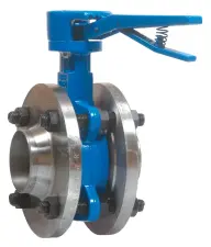 EQUIPEMENT VANNE PAPILLON TECOFI VPFDRM/VPIDRM PN10 OU PN16 BRIDES+TIRANTS