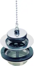 BONDE LAVABO LAITON AVEC BOUCHON ET CHAINETTE MALE A VISSER NICOLL 0501020