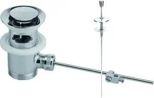 BONDE LAVABO A TIRETTE LAITON CHROME BRILLANT MALE A VISSER NICOLL 0501032