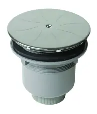 BONDE RECEVEUR DE DOUCHE PVC ET CAPOT CHROME NF A VISSER OU COLLER NICOLL 0205110